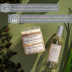 Durance Scented Candle Vetiver Zest 180g, Earthy Notes