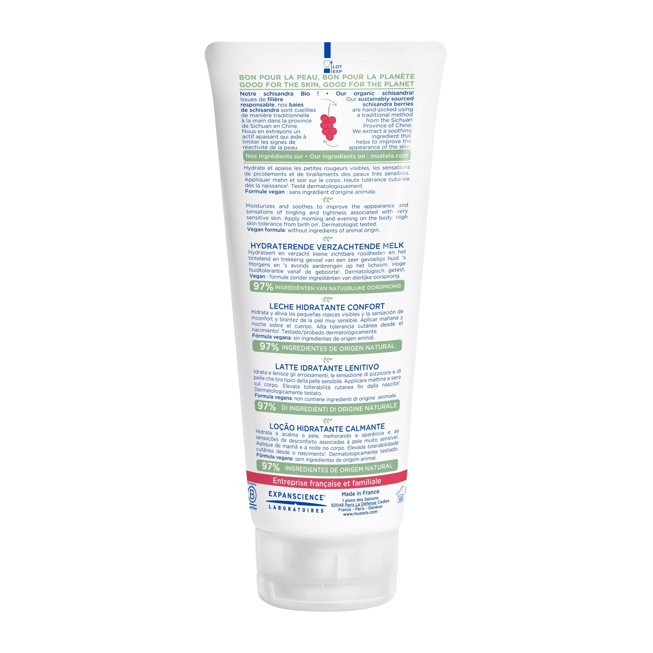 Mustela Soothing Moisturizing Lotion Product Back side Image