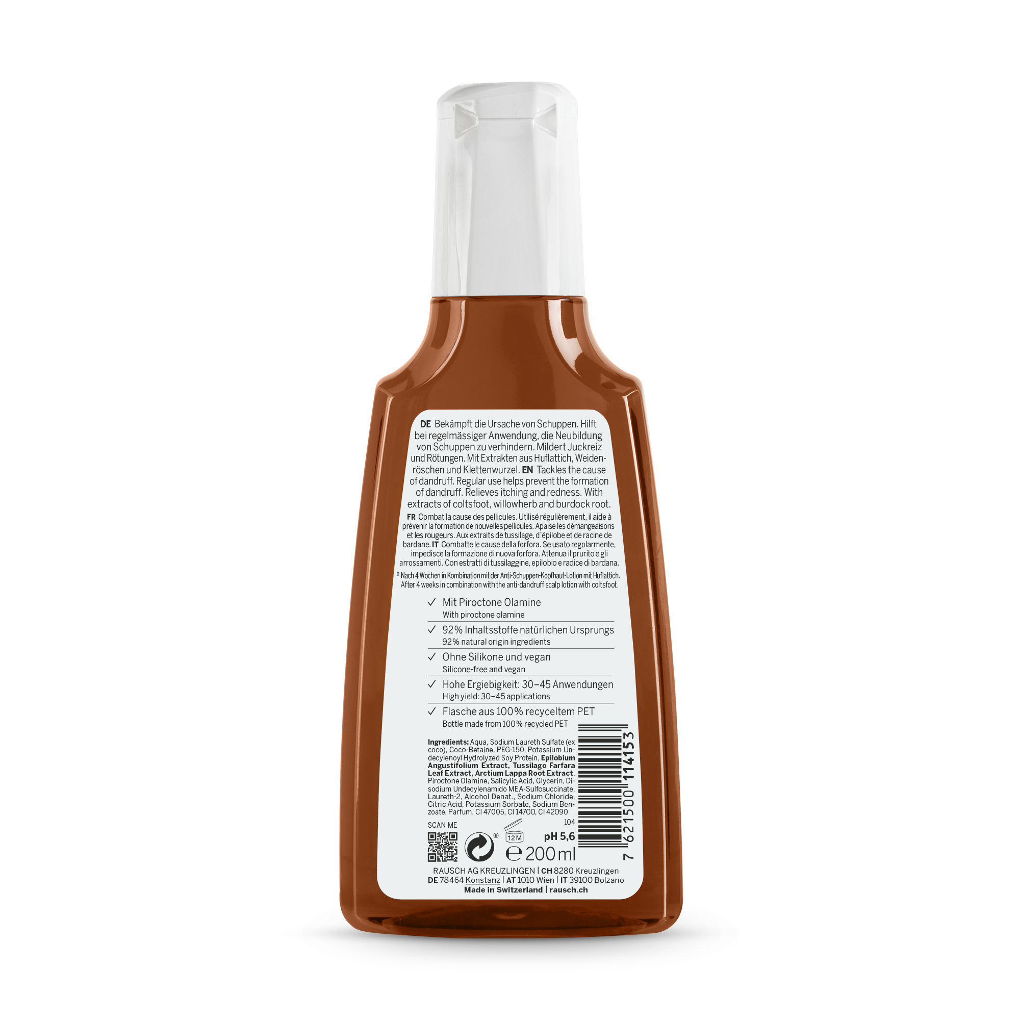 Rausch Anti-Dandruff Shampoo with Coltsfoot Backside