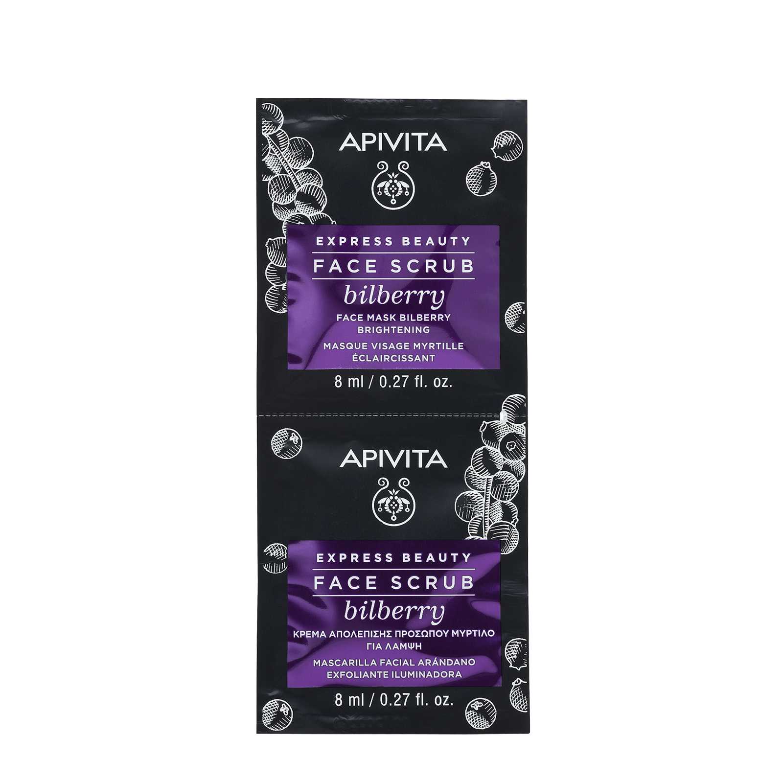 Apivita Bilberry Face-Scrub 2X8ml