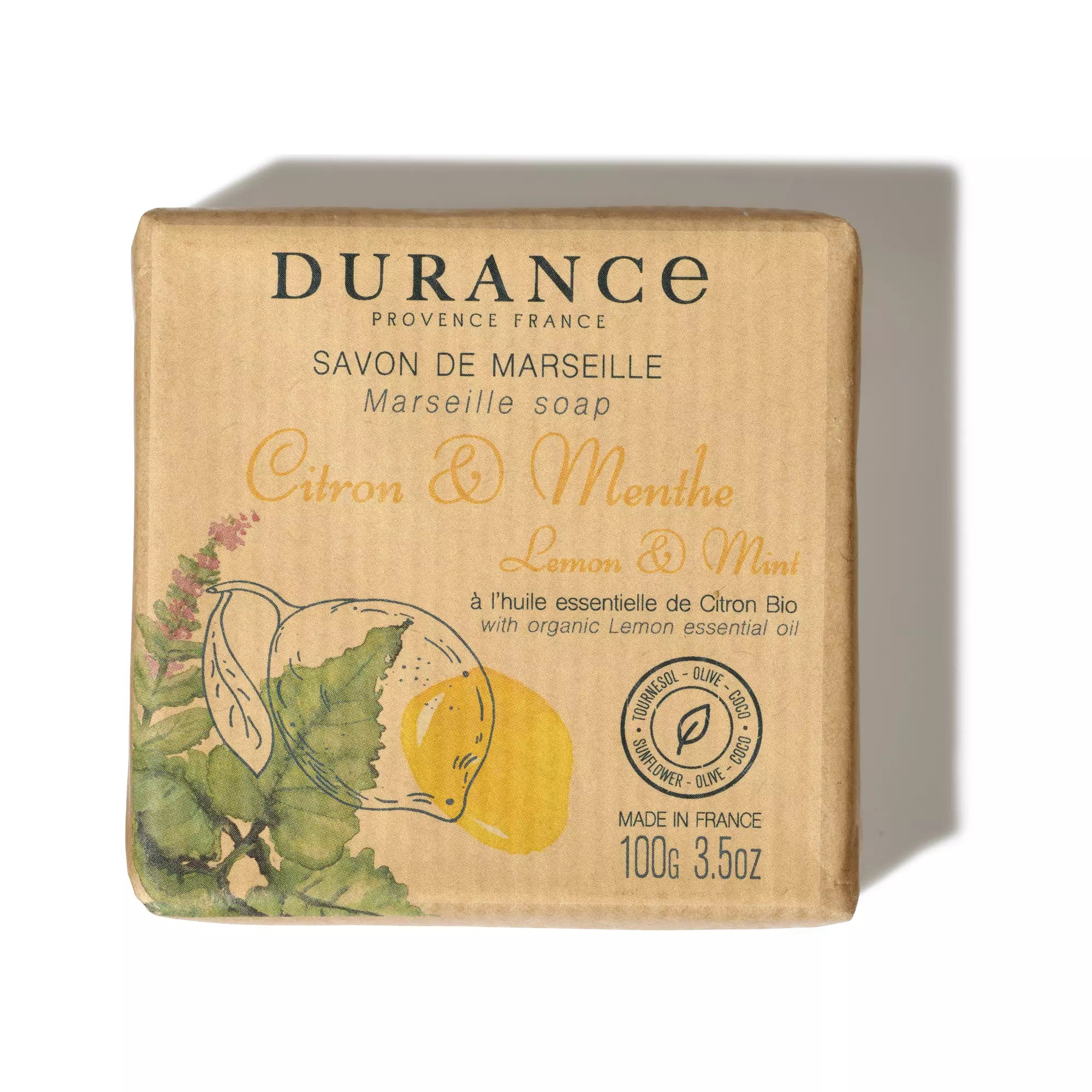 Durance Marseille soap Lemon & Mint