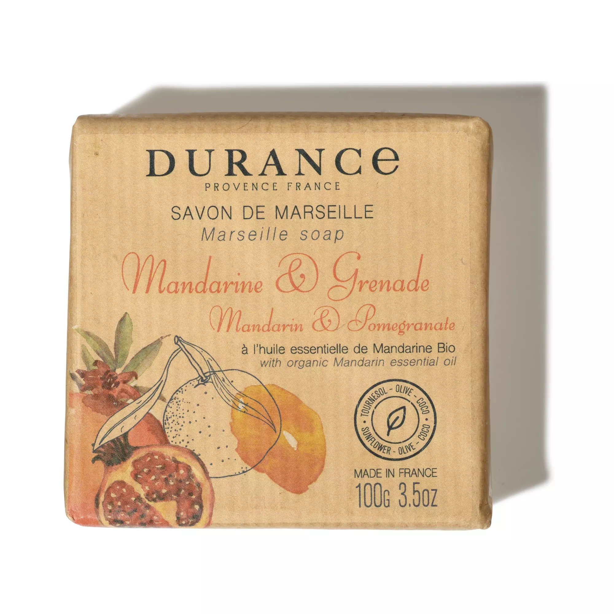 Durance Marseille soap Mandarin & Pomegranate