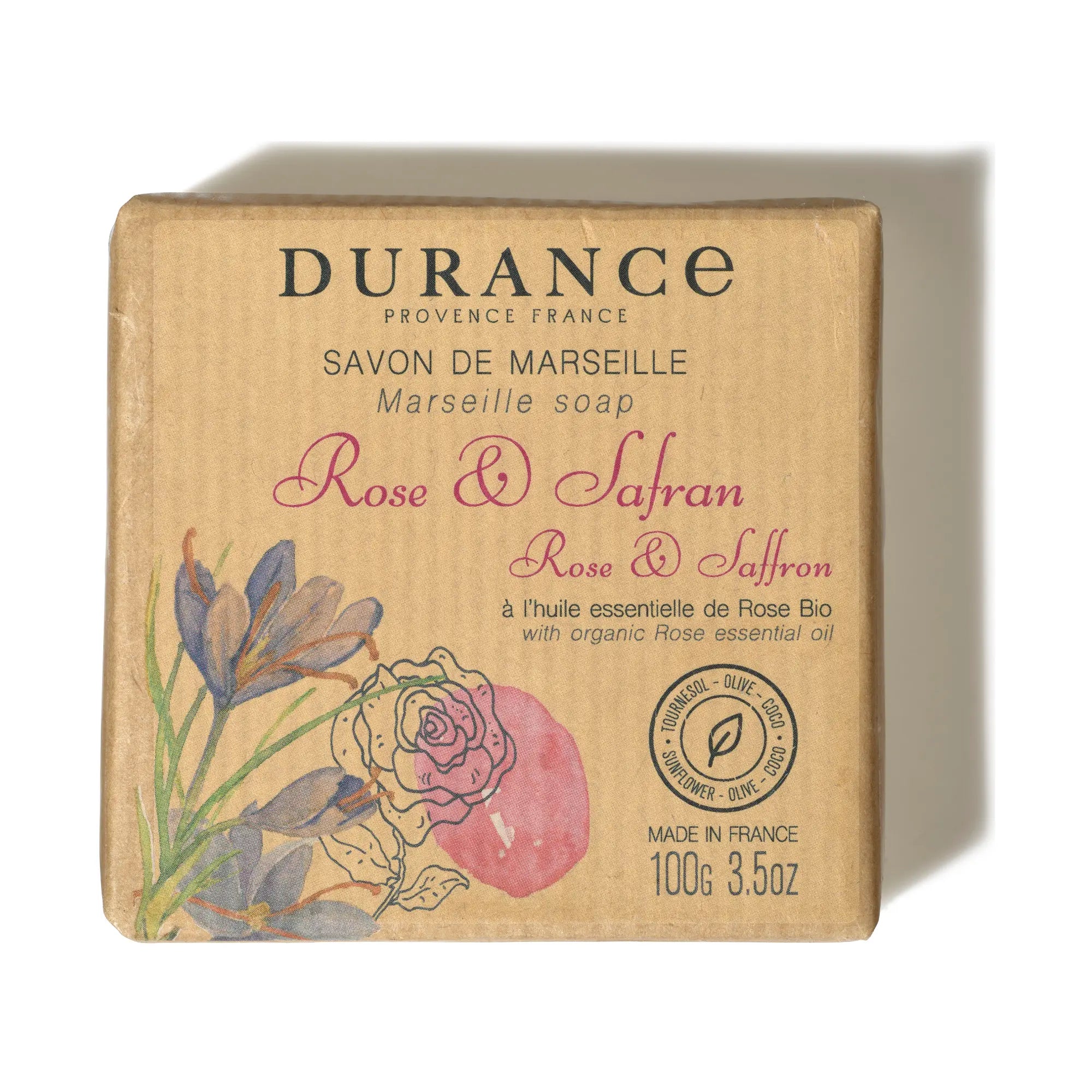 Durance Marseille soap Rose & Saffron