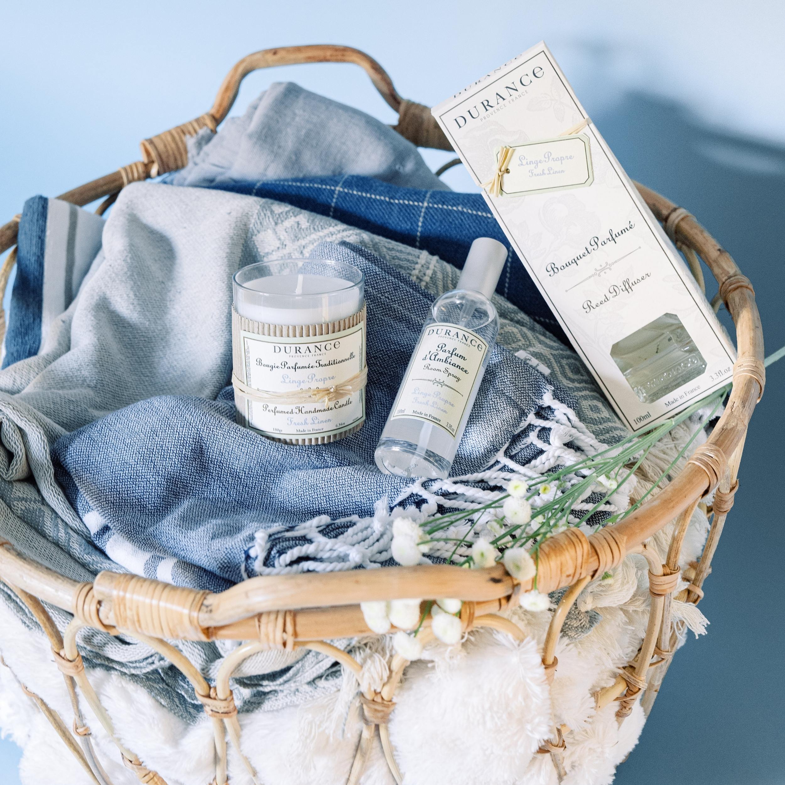 Durance Perfumed Handmade Candle 180g Fresh Linen Visuals