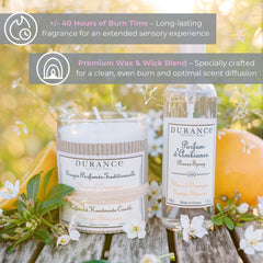 Durance Perfumed Handmade Candle 180g Orange Blossom features