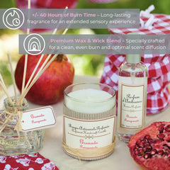 Durance Perfumed Handmade Candle 180g Pomegranate Key features