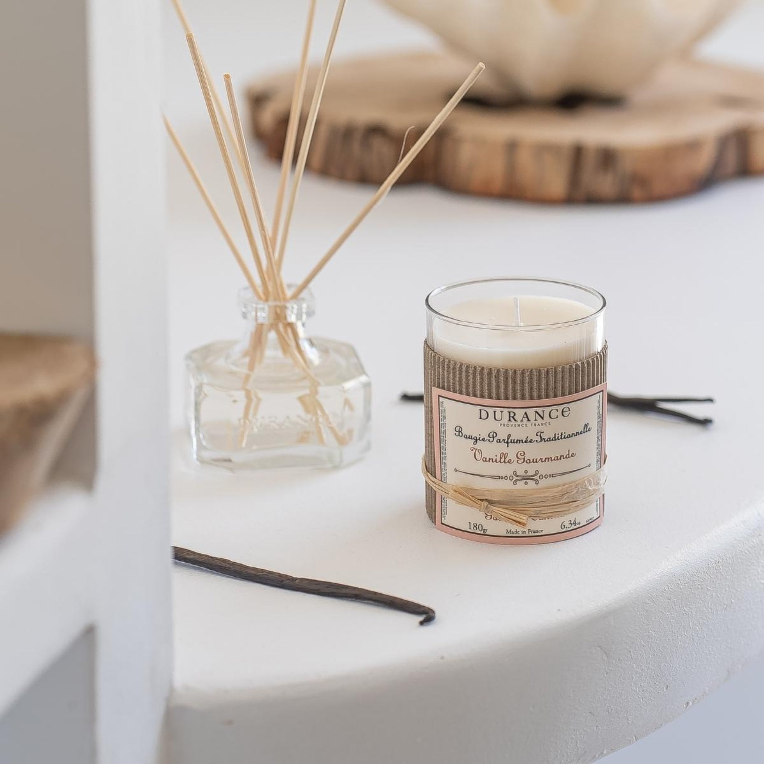 Durance Perfumed Handmade Candle 180g Vanilla Gourmet Visuals