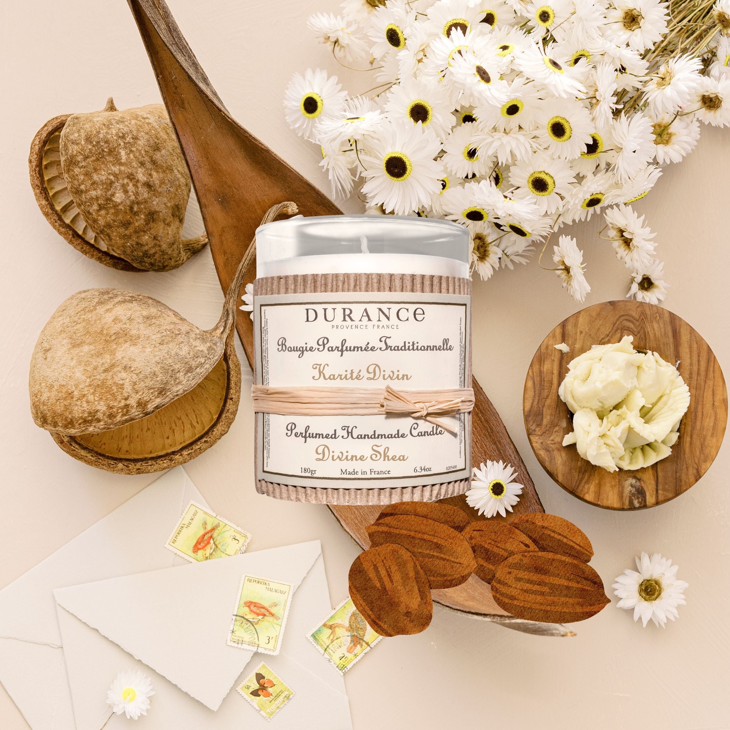 Durance Perfumed handmade Candle 180 gr Divine shea Visuals