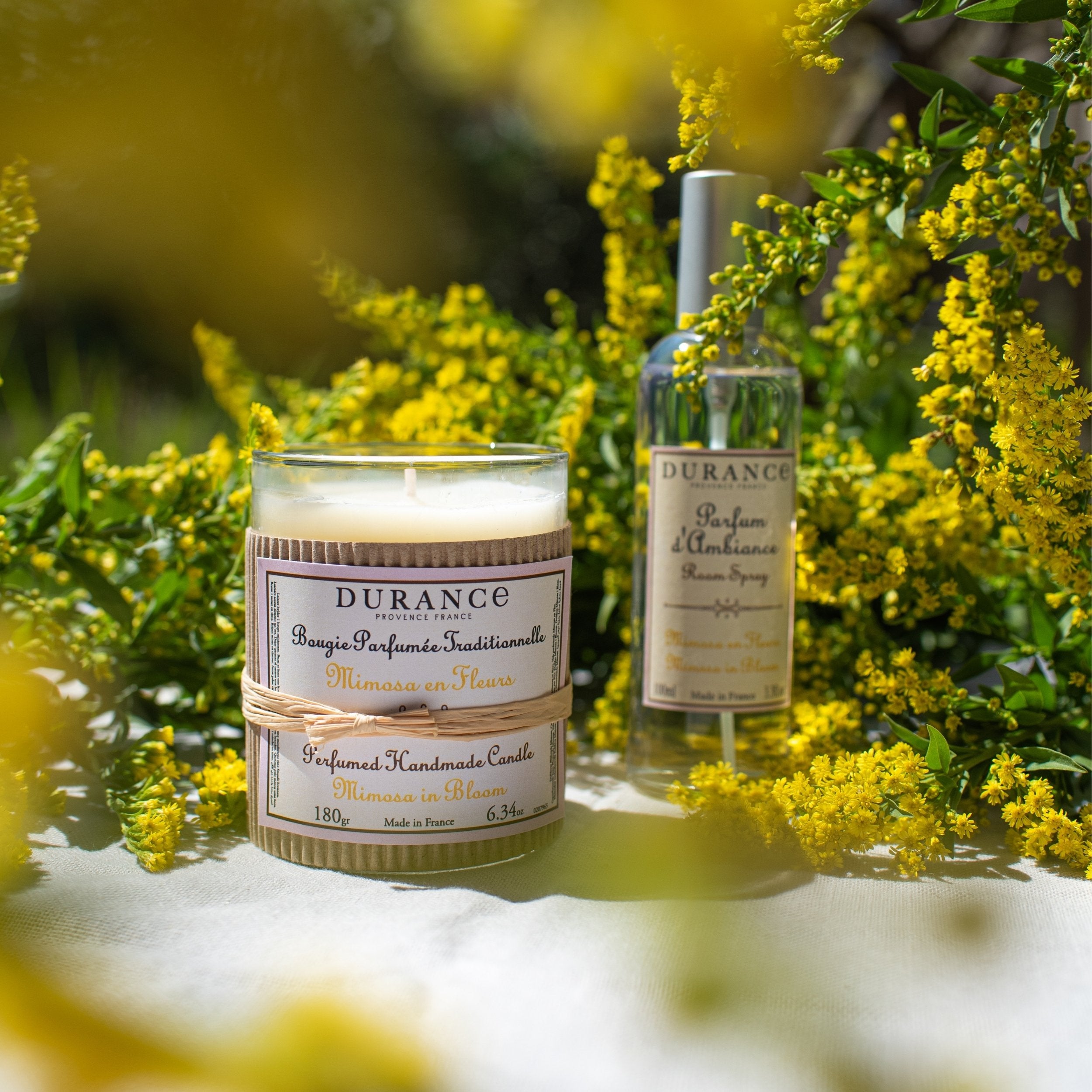 Durance Perfumed handmade Candle 180g Mimosa Visuals