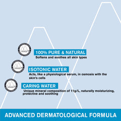 Uriage skincare product description with text on a light blue background