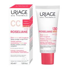 Uriage Roseliène CC Cream packaging and tube on a white background