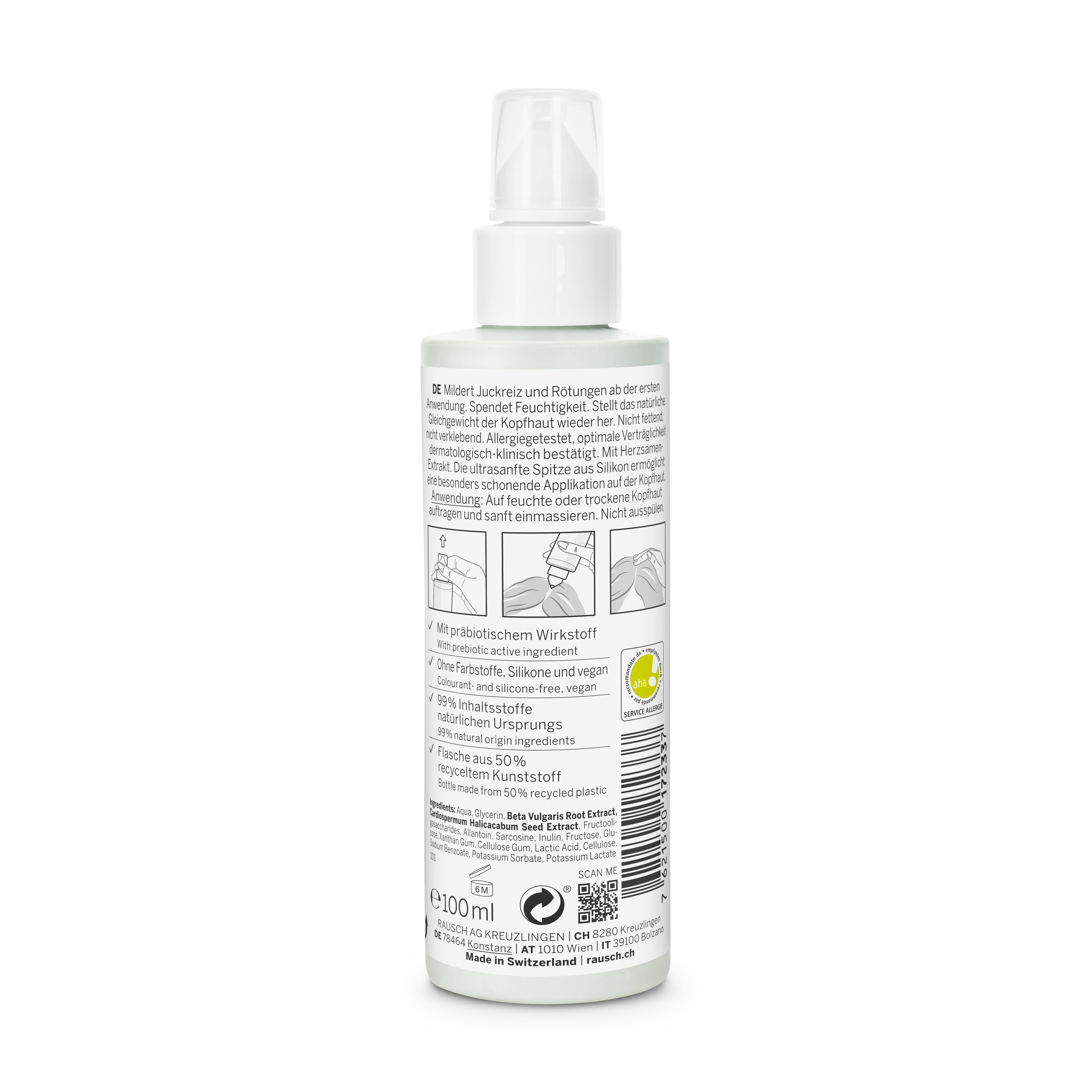 Rausch Irritated Scalp Sensitive Serum with Heartseed Backside