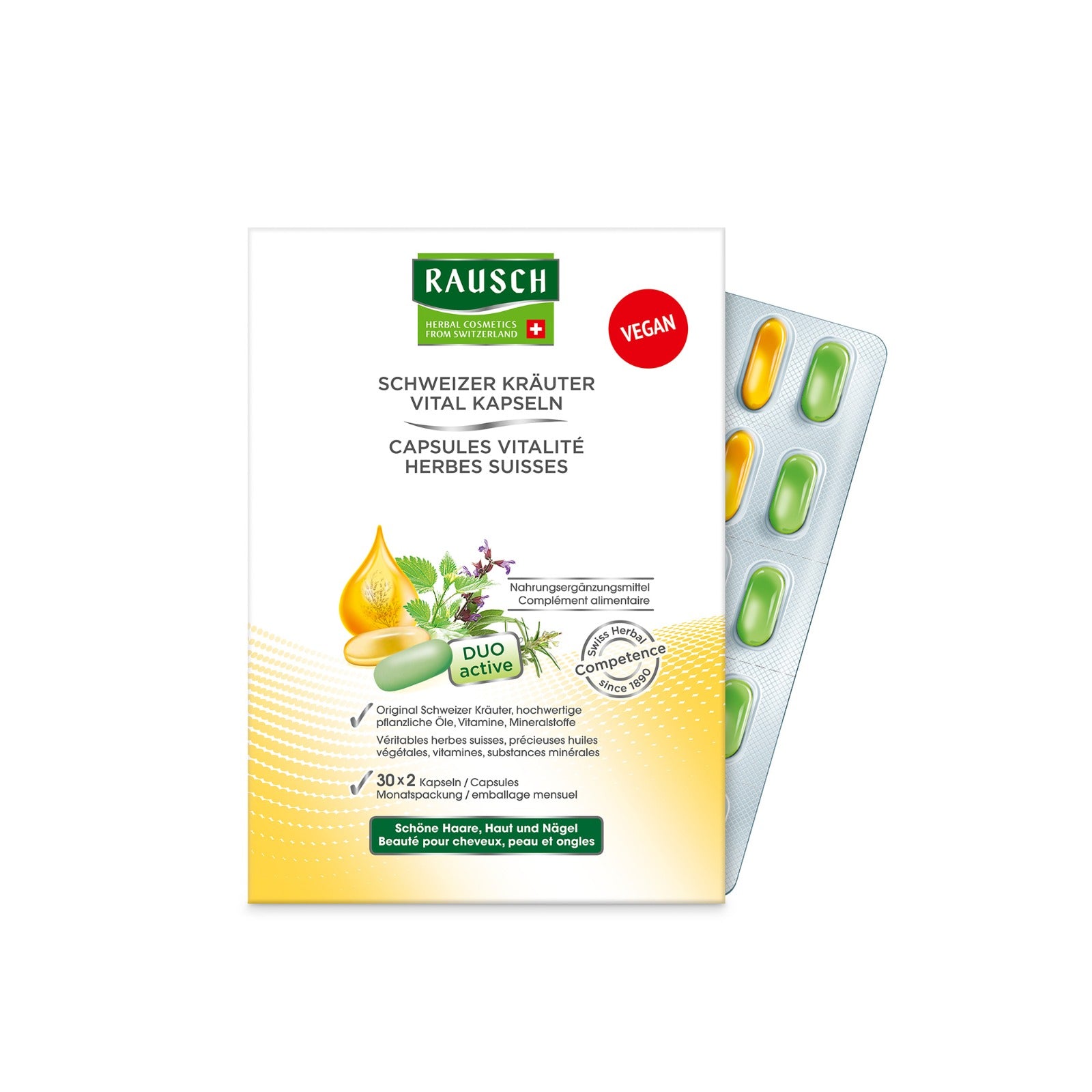 Rausch Swiss Herbal Vitality Capsules 30 x 2 caps