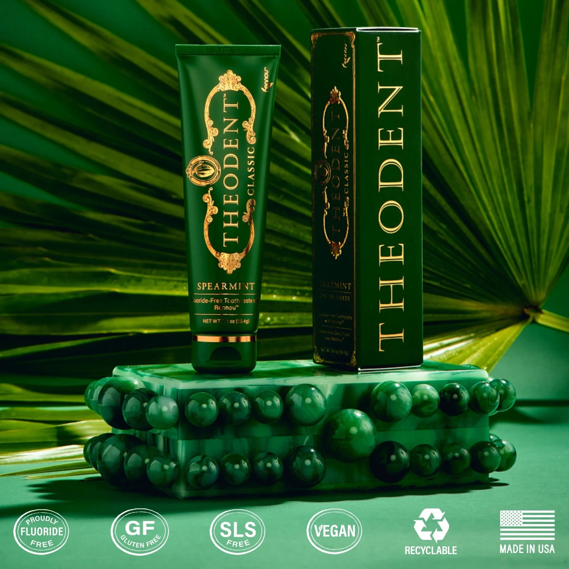 Theodent Classic Spearmint Toothpaste 100ml boxes