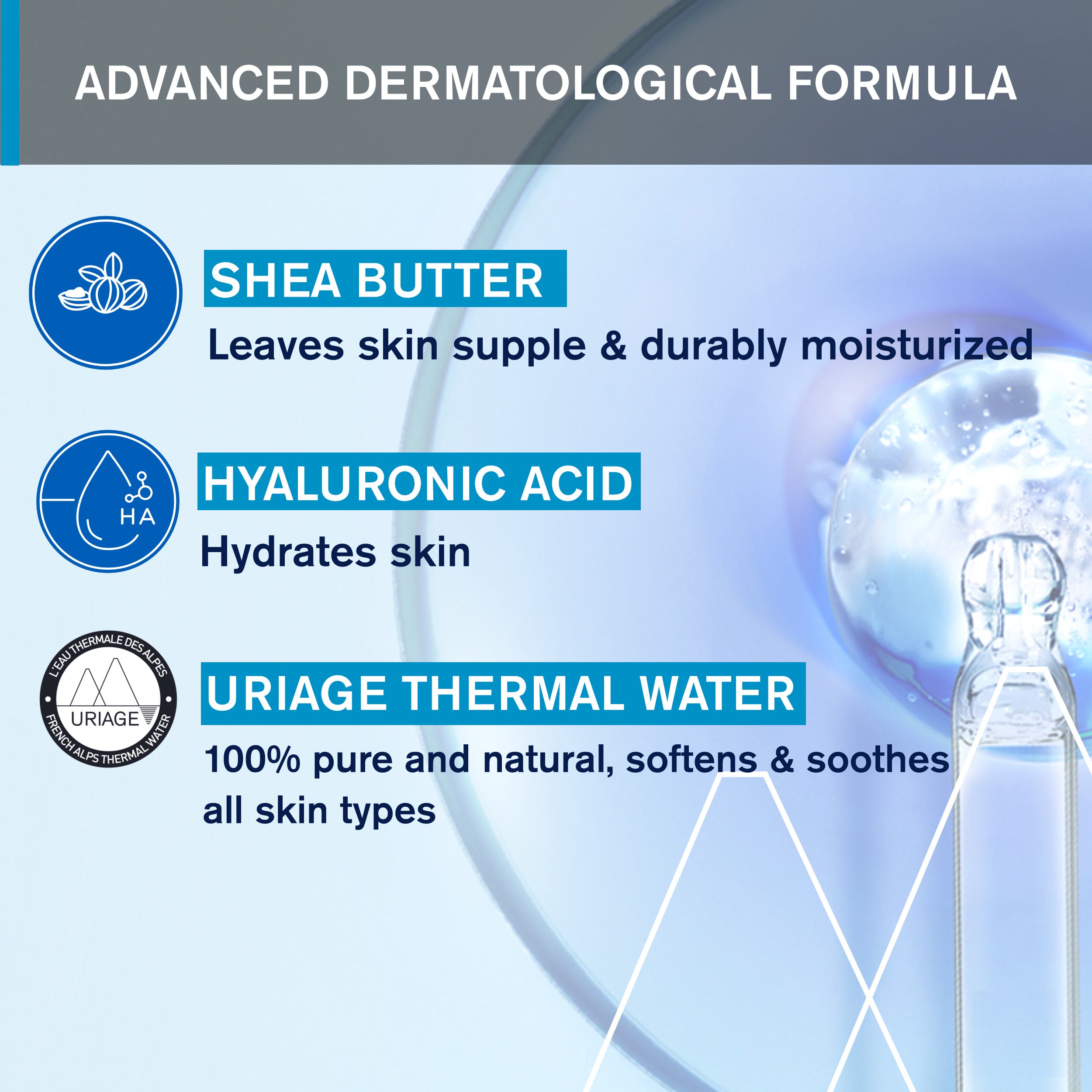 Uriage Eau Thermal Silky Body Lotion 200ml dermatological formula