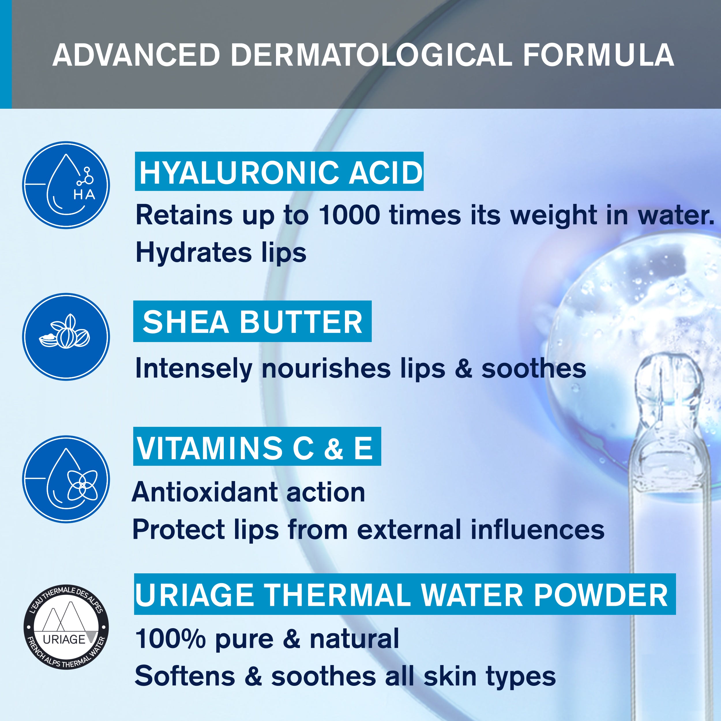 Uriage Eau Thermale Moisturizing Lipstick 4g Advantages