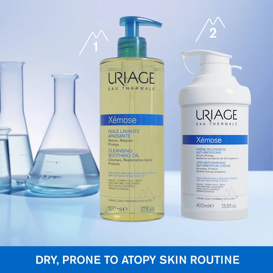 Uriage Xémose Lipid-Replenishing Anti-Irritation Cream 400ml Combo