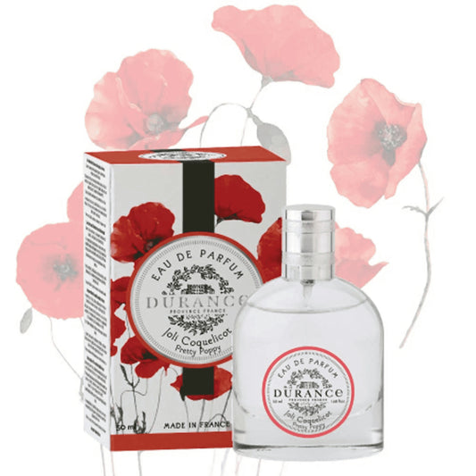 Durance Eau de Parfum Pretty Poppy 50ml, Floral Scent