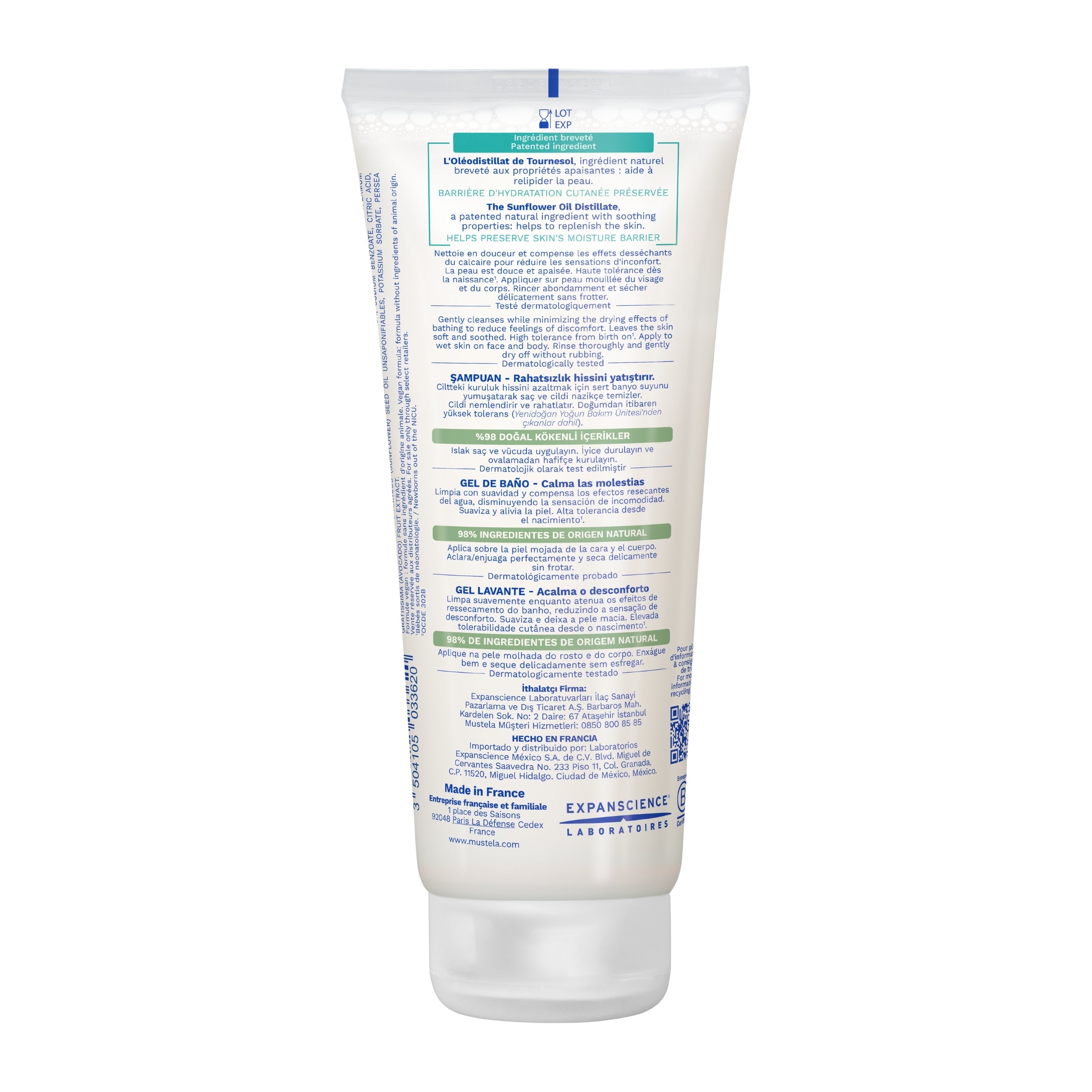 Mustela Stelatopia Cleansing Gel 200ml Product Image Back side