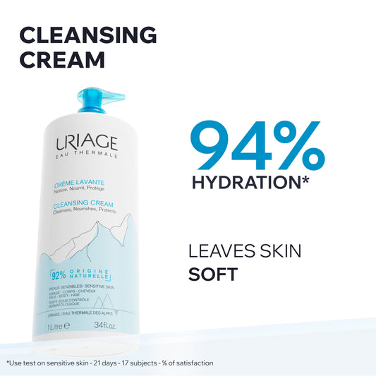 Uriage Cleansing Cream 1L – Gentle Daily Hydration Care
