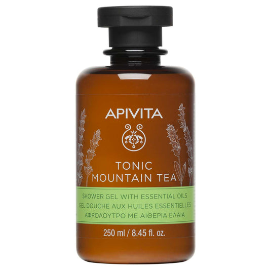 Apivita Tonic Mountain Tea Shower Gel 250ml bottle