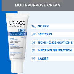 Uriage Bariéderm-Cica Cream with Copper Zinc SPF50+ 40ml – Intensive Skin Repair