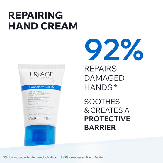 Uriage Bariéderm-Cica Insulating Repairing Hand Cream 50ml – Dry Skin Barrier Care
