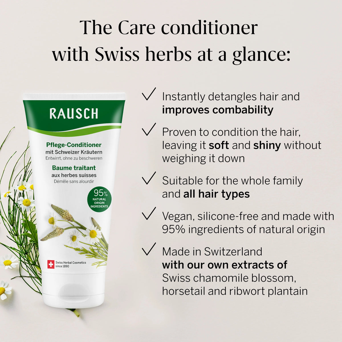 Rausch Healthy Hair Rinse Conditioner with Swiss Herbs 150ml