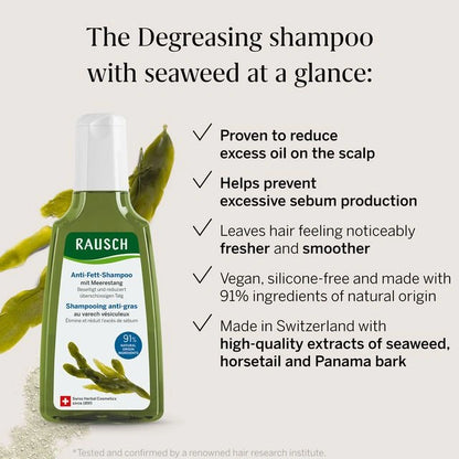 Rausch Greasy Hair Degreasing Shampoo with Seaweed 200ml