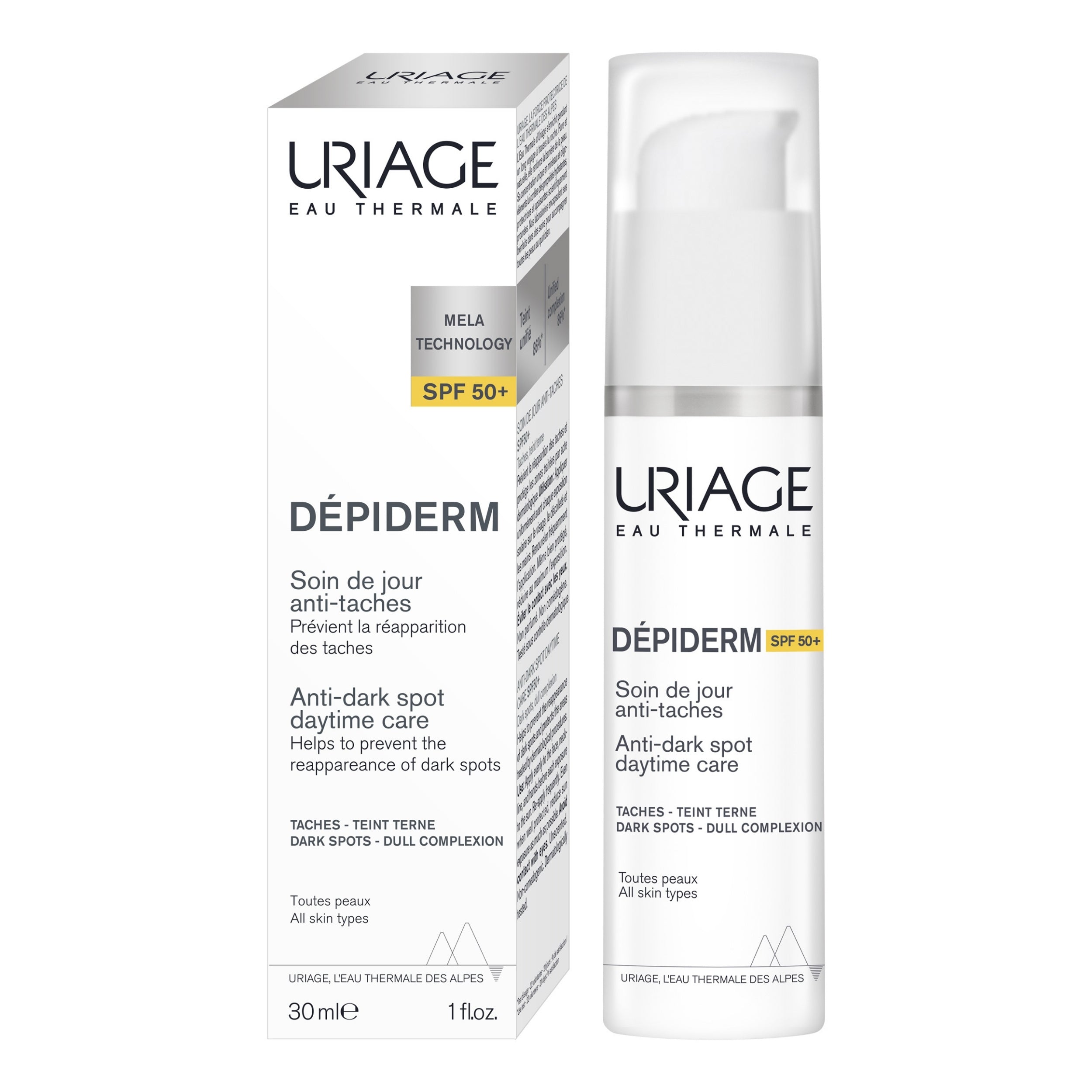 Uriage Dépiderm Anti-Brown Spot Daytime Care SPF50+ 30ml