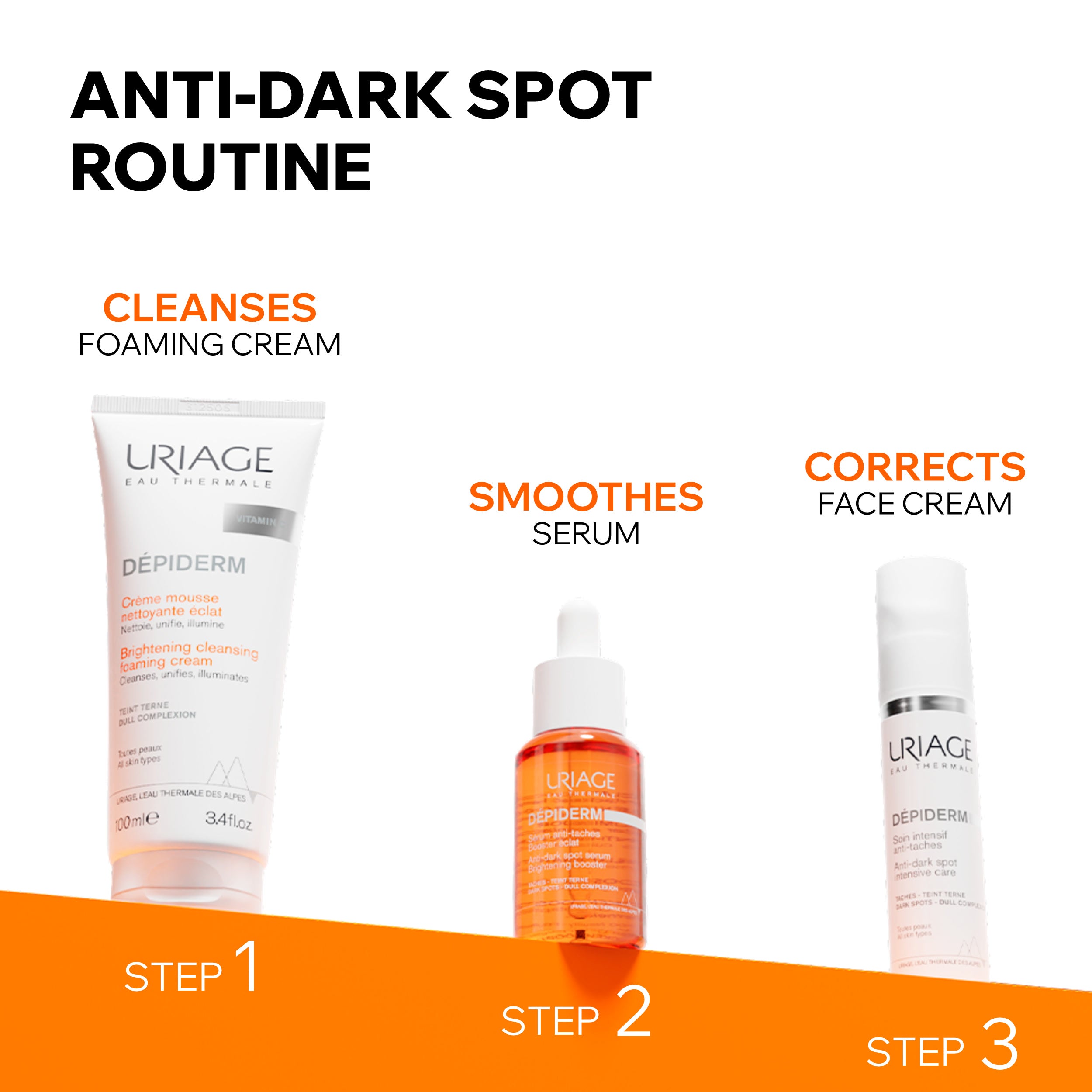 Depiderm Brightening Cleansing Foaming Cream 100ml range
