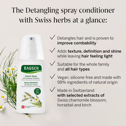 Rausch Detangling spray conditioner with Swiss herbs 100ml