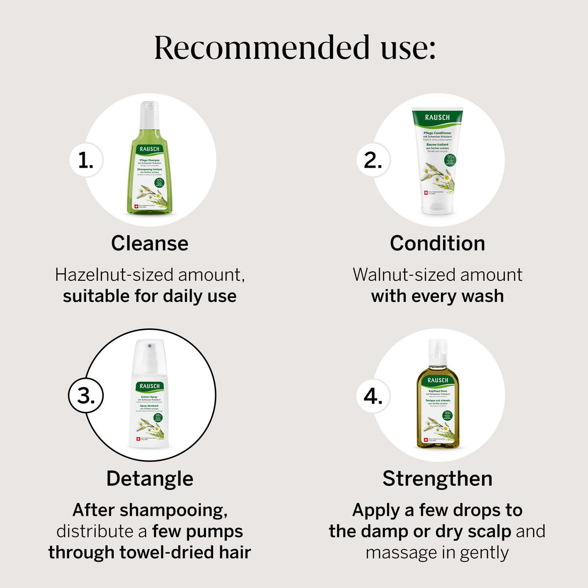 Rausch Detangling spray conditioner with Swiss herbs 100ml
