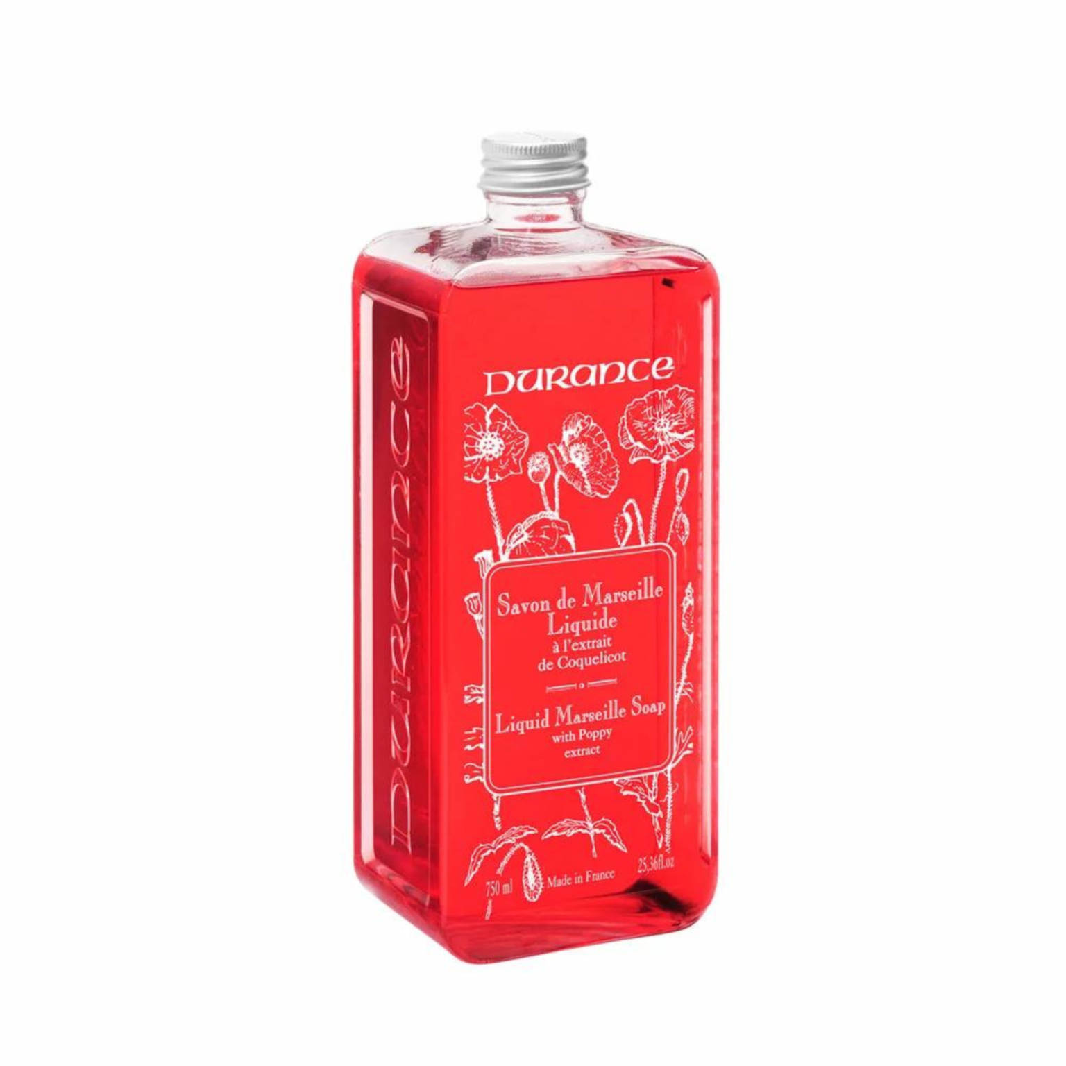 Durance Liquid Marseille Soap with Poppy extract 