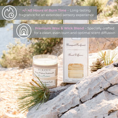 Durance Perfumed Handmade Candle 180g Pine in Provence features
