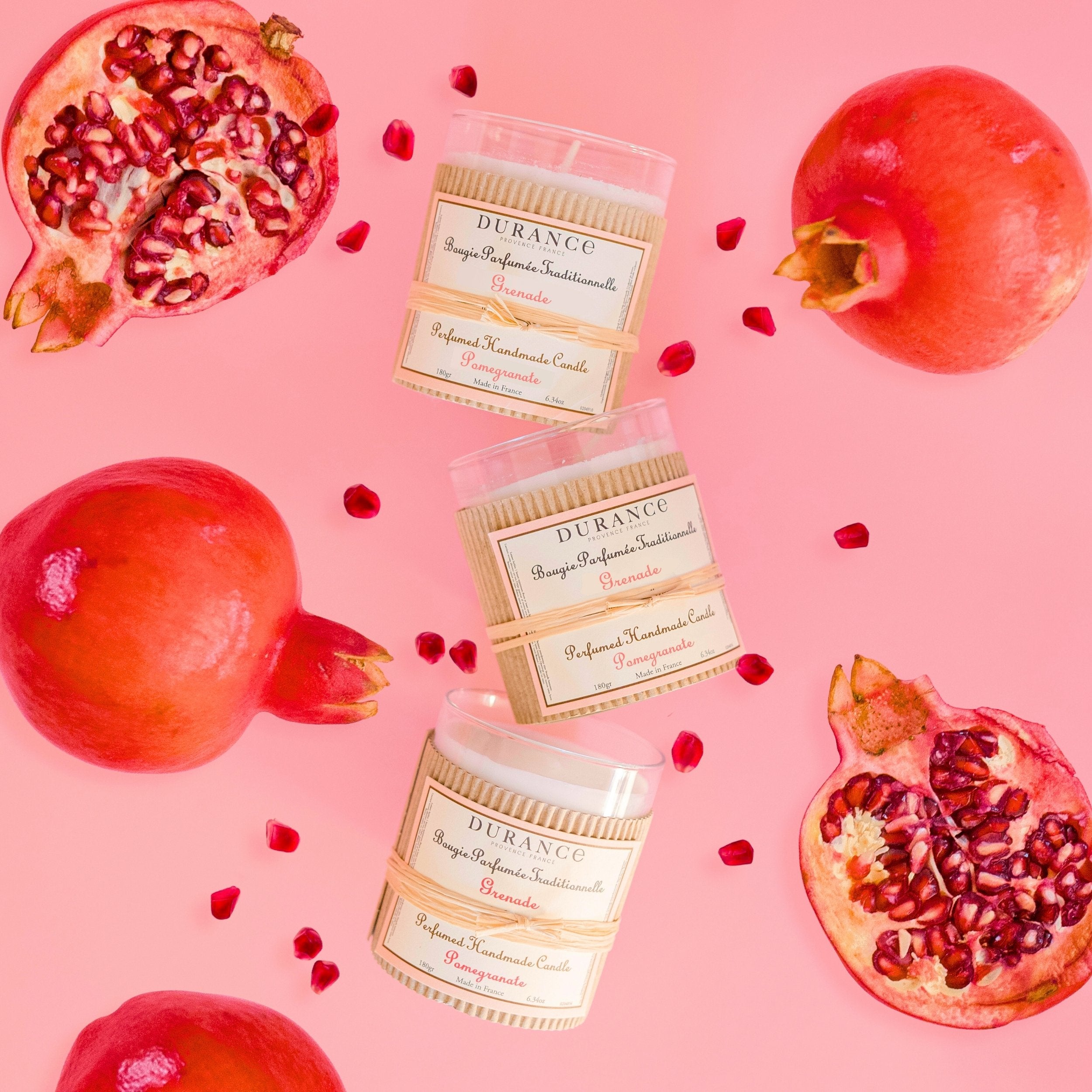 Durance Perfumed Handmade Candle 180g Pomegranate Visuals
