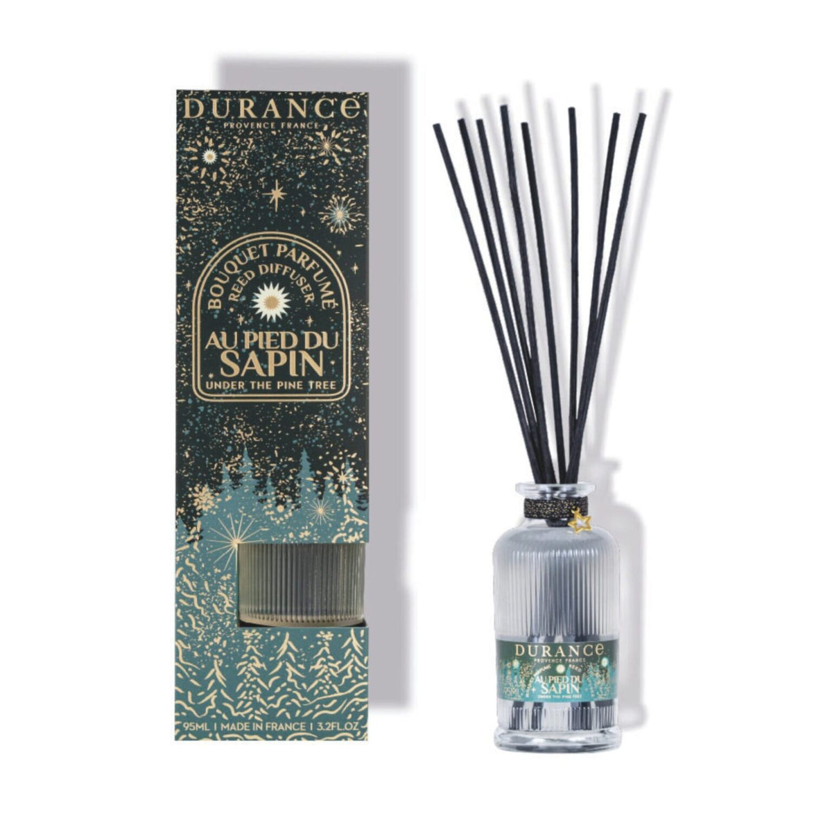 Durance diffuser with packaging on a white background