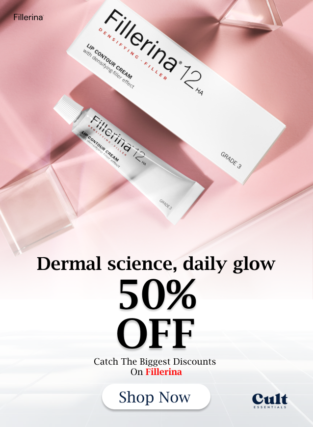 fillerina 50% off mobile banner