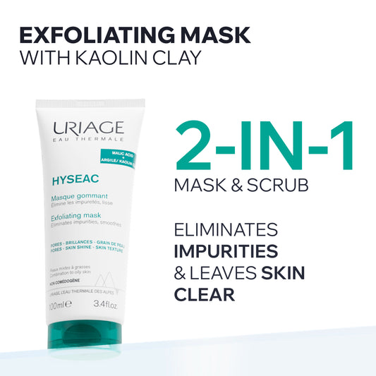 Uriage Hyseac Exfoliating Mask 100ml – Purifying Acne Care