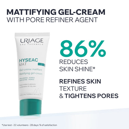 Uriage Hyséac Mattifying Gel-Cream 40ml – Shine Control Moisturizer