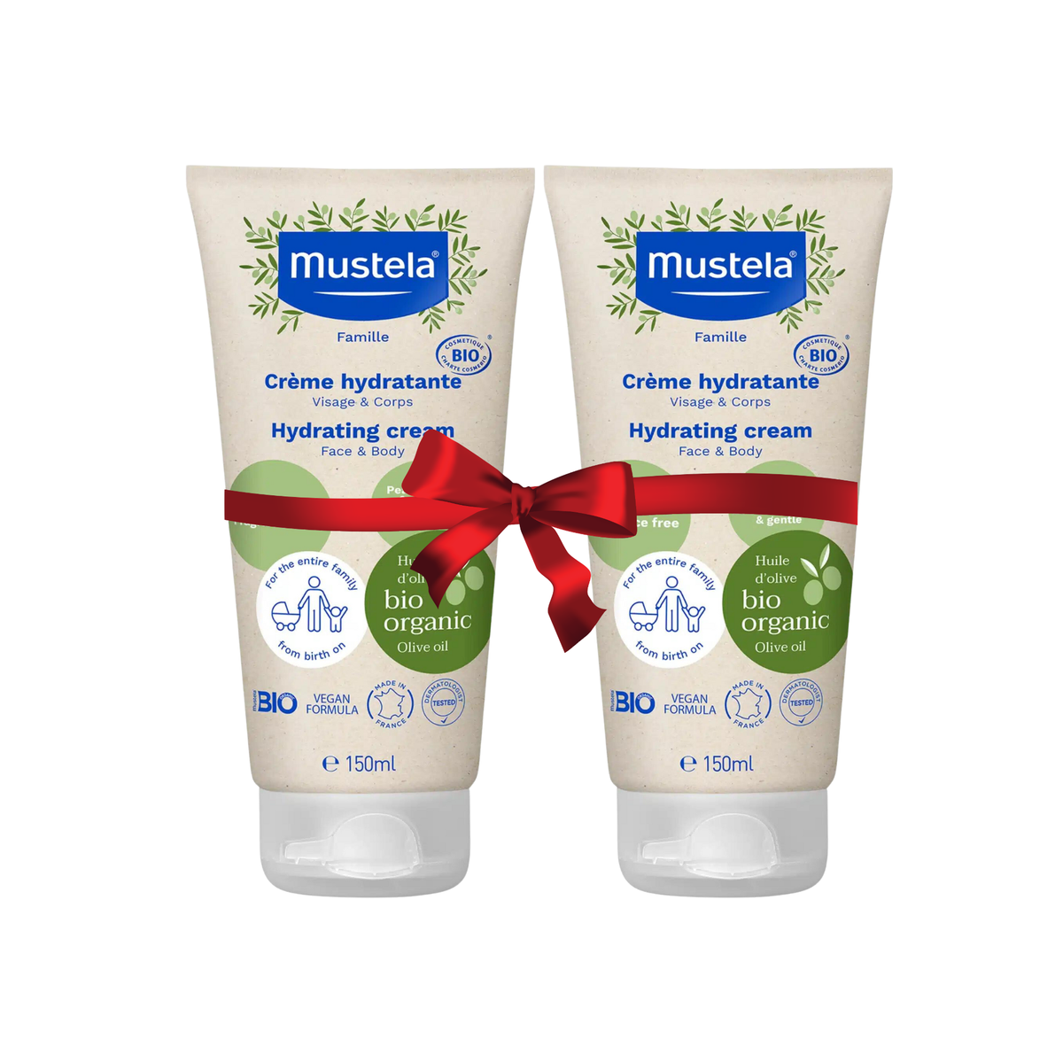 Mustela Bio Organic Hydrating Cream Face &amp; Body 150ml x 2