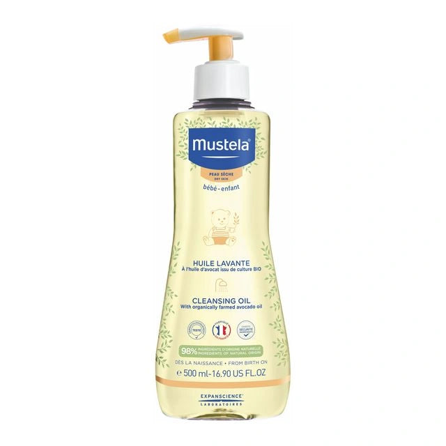 Mustela Cleansing Oil 500ml for Baby’s Dry Skin Care