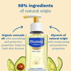 Mustela Cleansing Oil 500ml for Baby’s Dry Skin Care