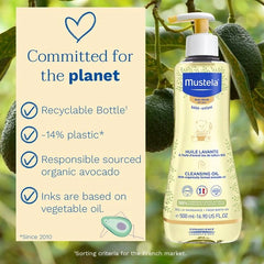 Mustela Cleansing Oil 500ml for Baby’s Dry Skin Care