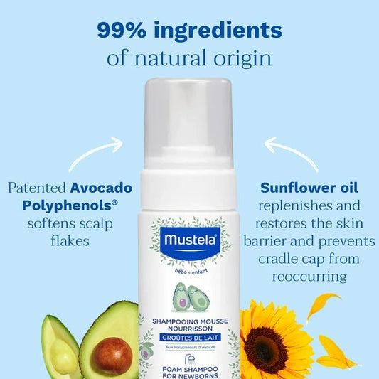 Mustela Newborn Foam Shampoo 150ml – Cradle Cap Care