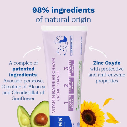 Mustela Vitamin Barrier Cream 1.2.3. 100ml – For Baby's Skin