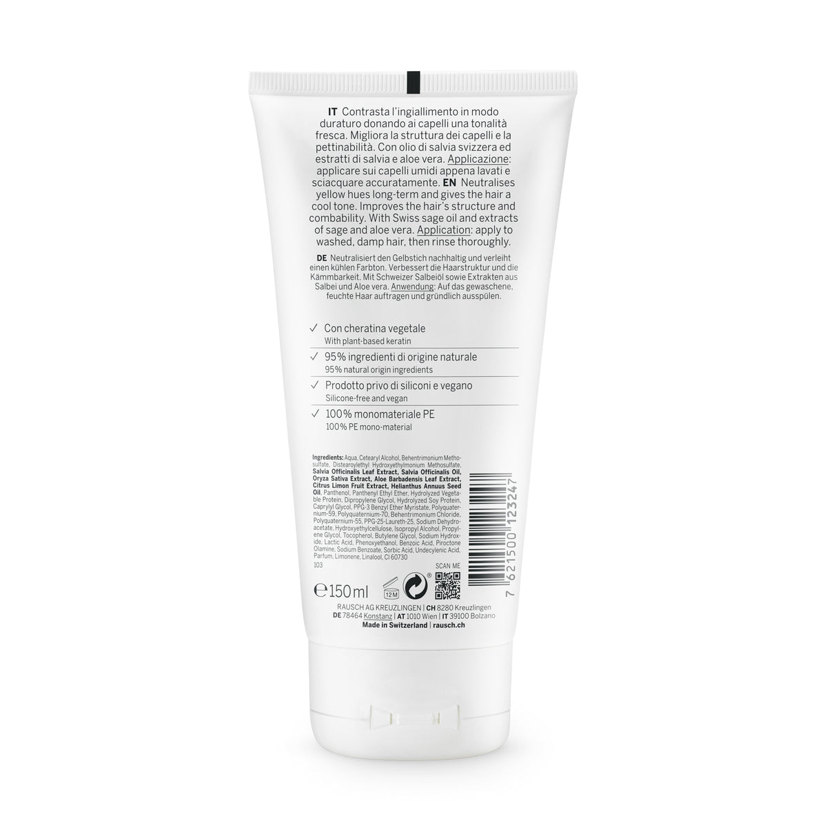 Rausch Silver-shine conditioner with sage 150 ml Back Side