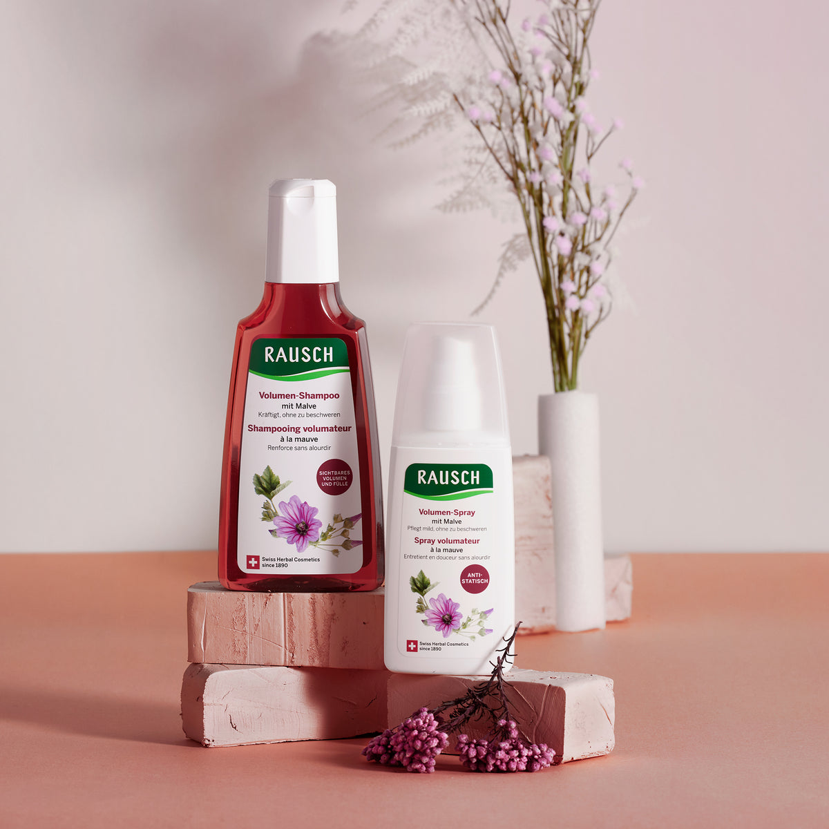 Rausch Volume spray conditioner with mallow 100ml Complete Set
