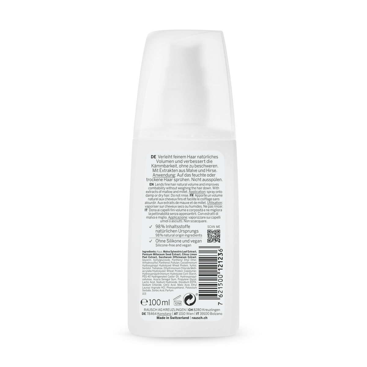 Rausch Volume spray conditioner with mallow 100ml Back side