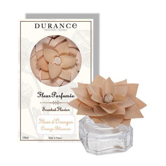 Durance Fleur Parfumée scented flower with packaging on a white background